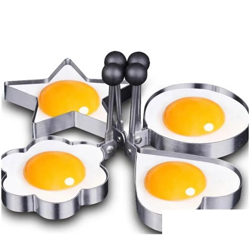 thickening stainless steel mold five pointed star love heart shaped fried egg mould kitchen practical gadget diy 1cj j2