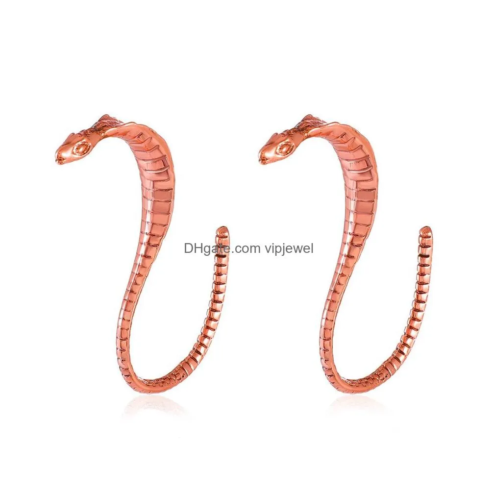 fashion jewelry retro metal snake earrings exaggerated snakes stud earrings
