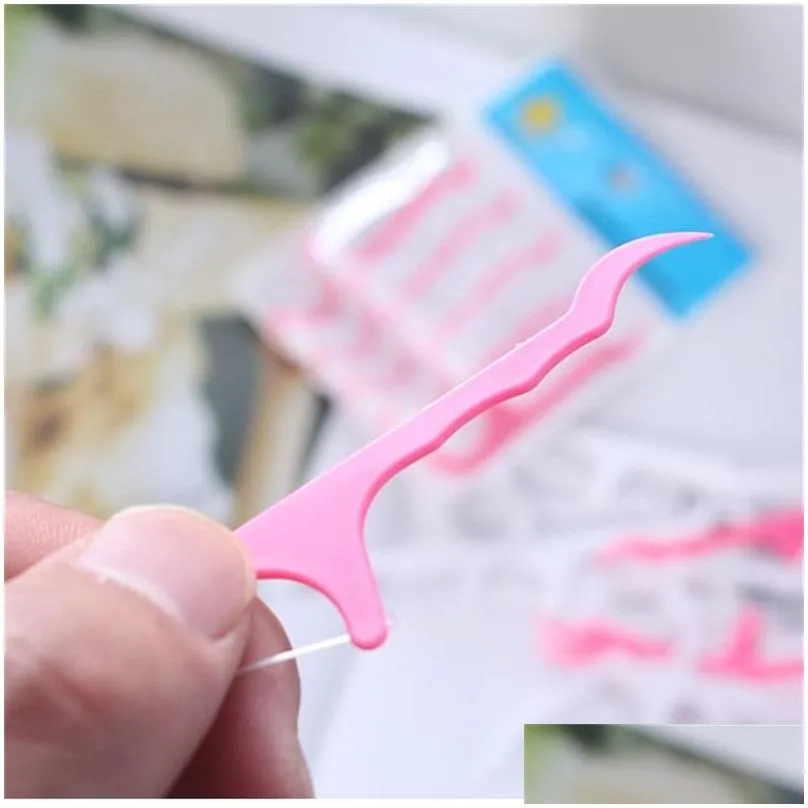 25pcs/set plastic toothpick cotton floss toothpick stick for oral health table accessories tool opp bag pack dhs ship wx9525 216 g2