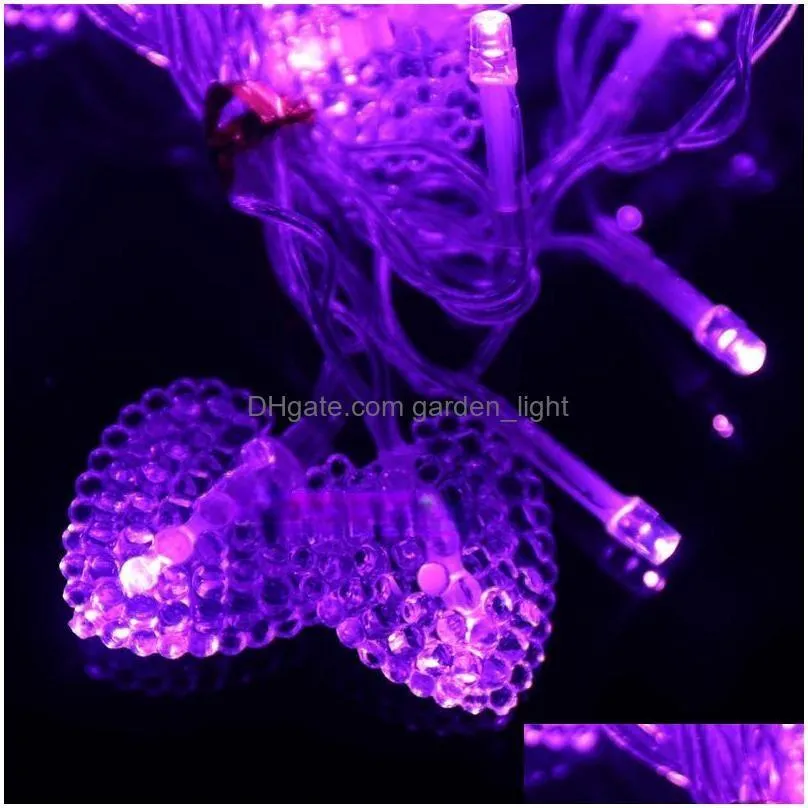 purple led light string warm white red led lights strings 110v 220v us eu plug led curtain lamps christmas fairy lights wedding