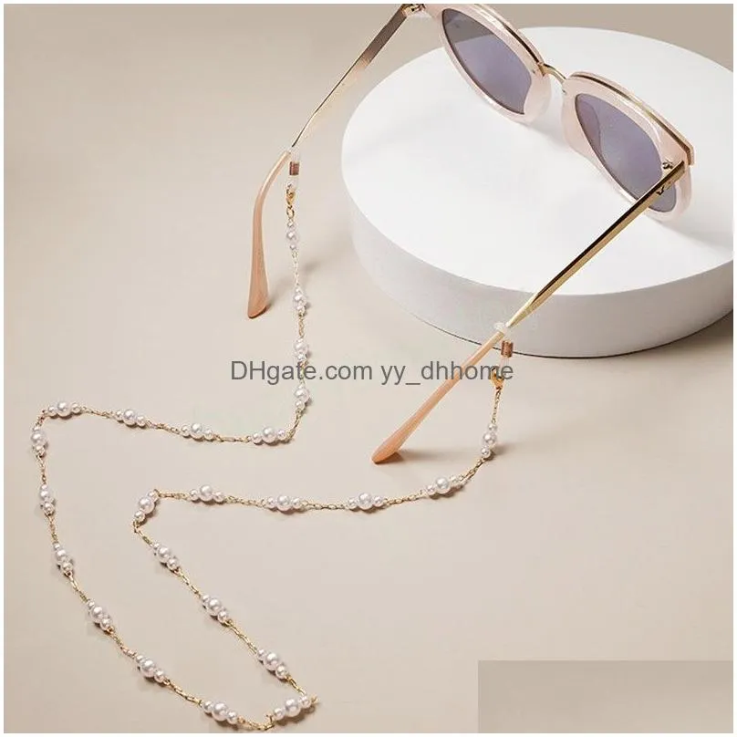 fashion eyeglasses chain pearl flower star glasses hanging rope antilost eyewear lanyard women sunglasses chain