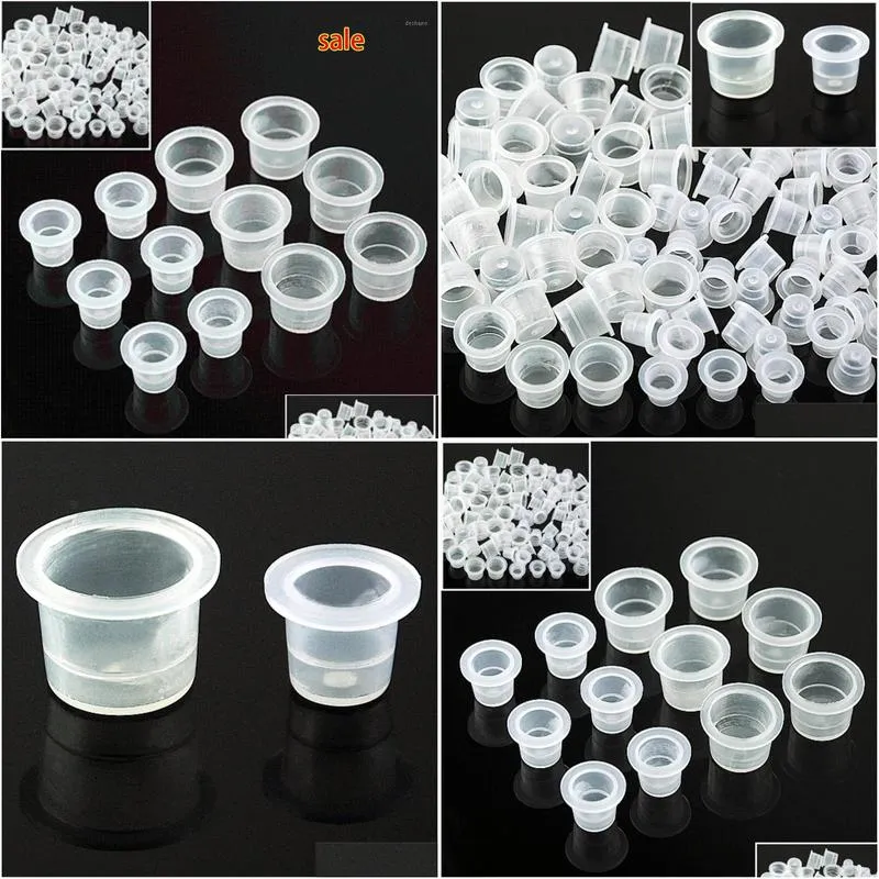 wholesale 200 pcs/lot tattoo ink caps plastic cups supplies medium/small 16mm/12mm 100pcs small size add medium shipp1
