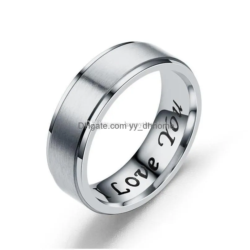 mens jewelry rings stainless steel i love you letter ring for women jewelry rings men wedding promise luxury designer jewelry women