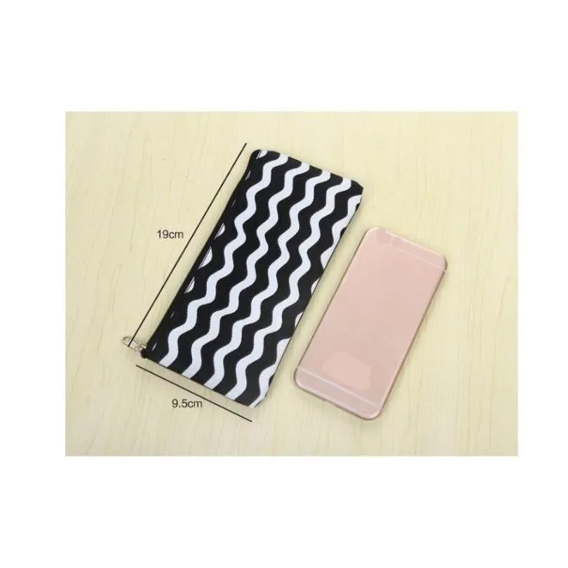 stripe pencil bag pocket school cosmetic makeup pencil pen organizer bag case pouch office school supplies 228 n2