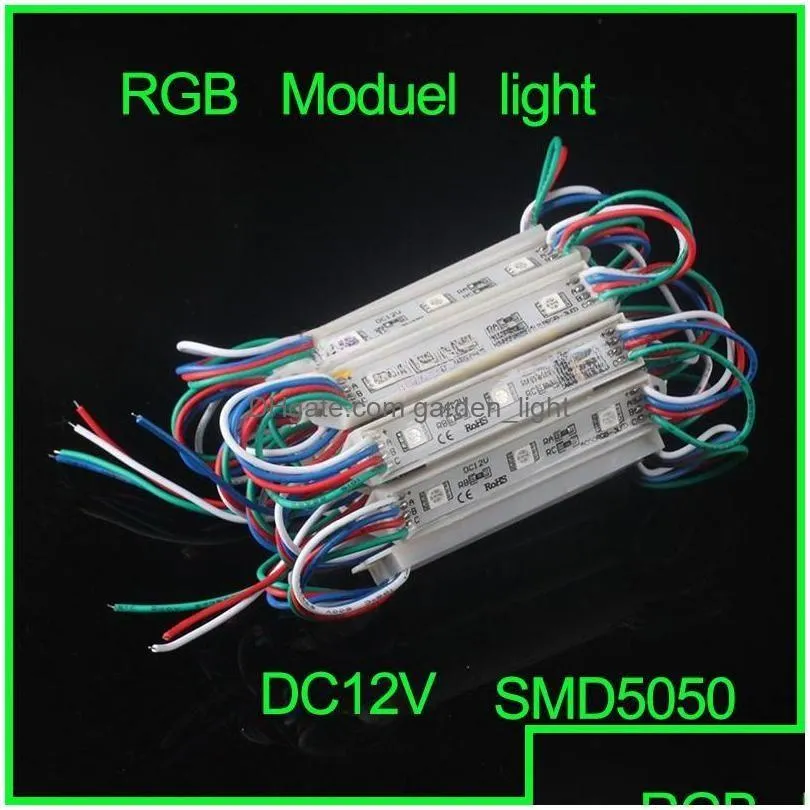 led module light lamp smd 5054 ip66 waterproof led modules for sign letters 3 leds dc 12v backlight