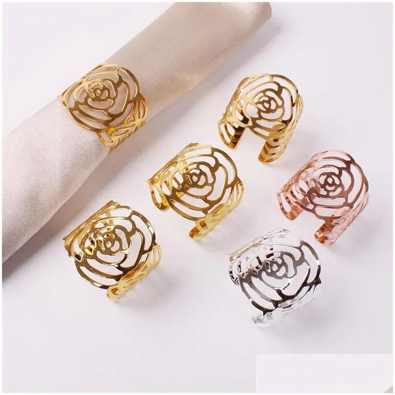 wedding napkin rings metal napkin holders for dinners party hotel wedding table decoration supplies napkin buckle 100pcs t1i3433 51 g2