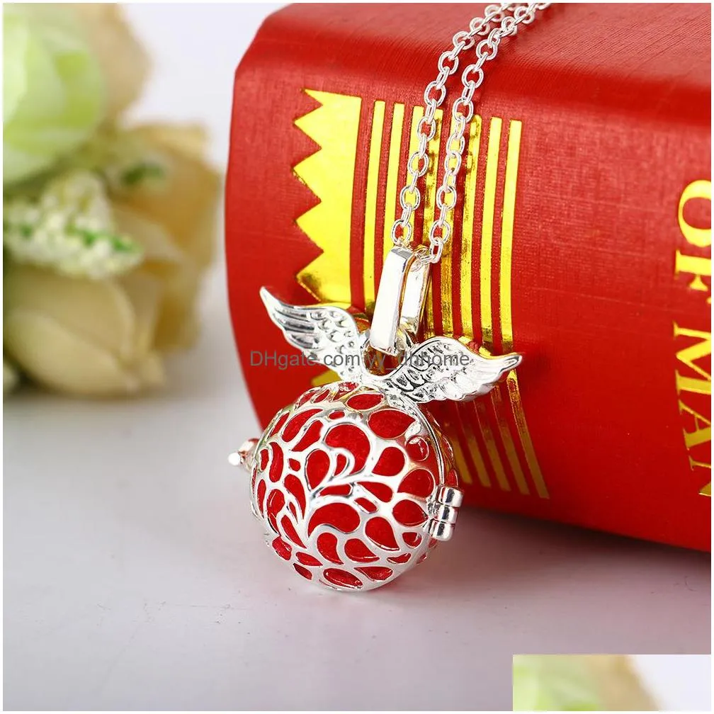 aromatherapy color ball necklace personality diy perfume divergence pendant gift