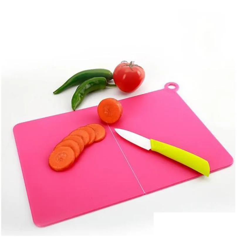 vegetables meat chopping blocks plastic pp folding cutting board with hanging hook design kitchen accessories multi colors 6hd cb