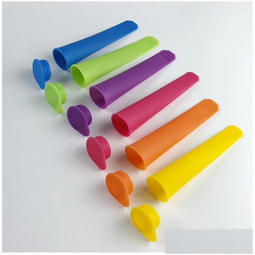 popsicle mould tools 6 color diy silicone holder multicolor ice cream sleeve environmental mold tool with cover goods in stock 1 6zg v