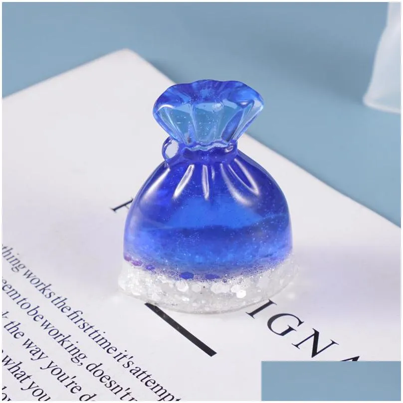 3d pendant mold silicone crystal blessing bags mould diy mirror resin molds craft lucky bag jewelry making 2 5ym g2