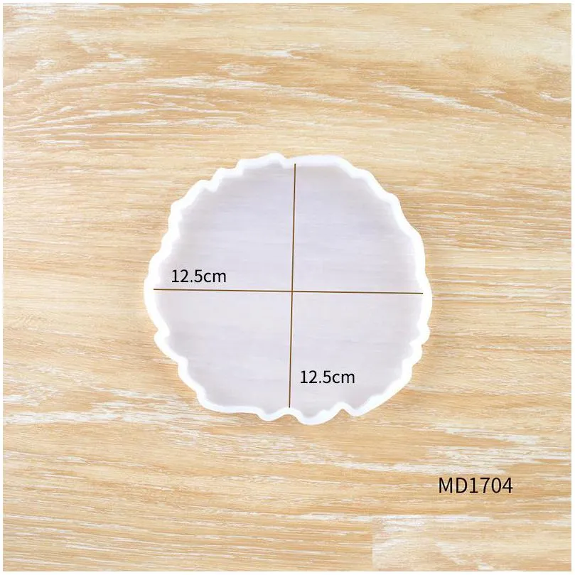 irregular pallet mold wave shape silicone cup mat moulds transparent durable diy flaky clouds mould jewelry making 4 5qz g2