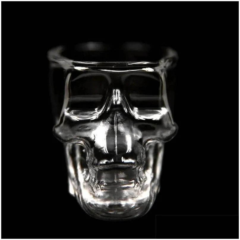 transparent glass skull mug mini beer wine cups high temperature resistance personality coffee tumbers 3 2jh f2