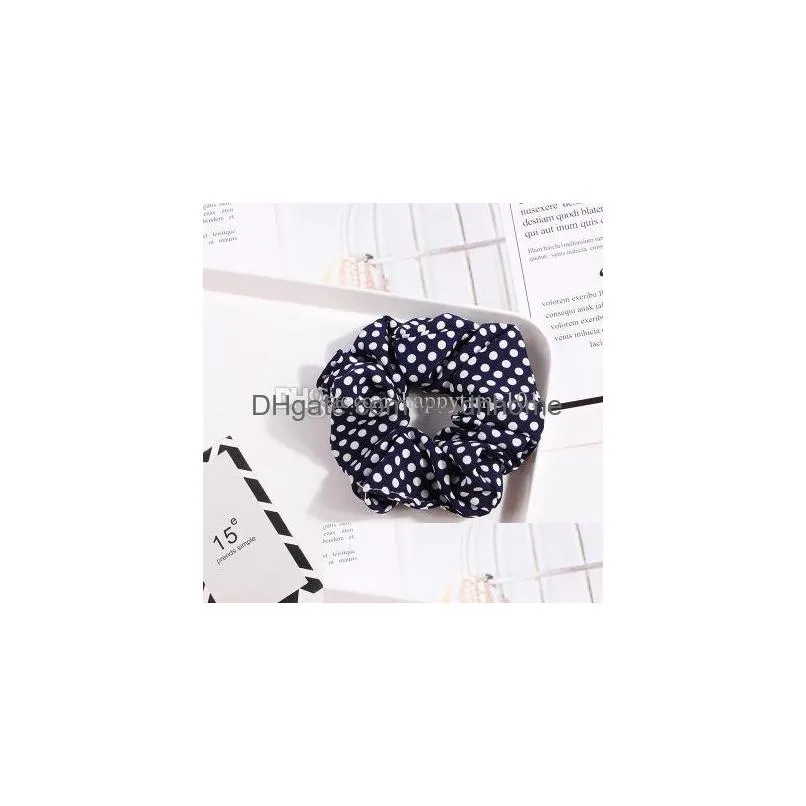  arrival women girls leopard color cloth elastic ring hair ties accessories ponytail holder hairbands rubber big band scrunchies