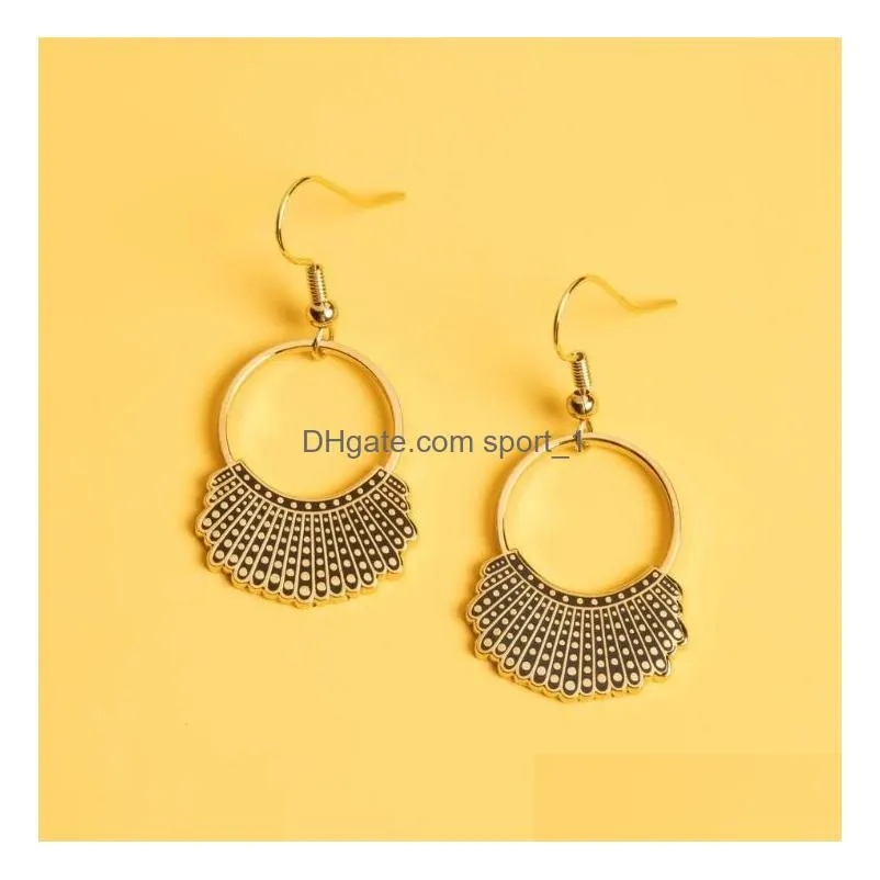 fashion jewelry vintage earrings glaze justice ginsburg earrings
