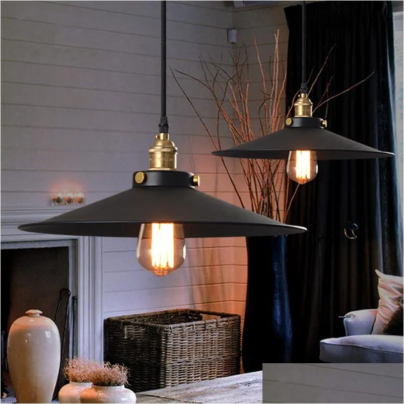 vintage style light pendant light loft creative personality industrial lamp e27 bulb light modern chandelier american style home bar