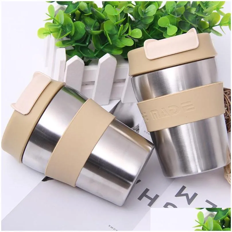 stainless steel vacuum tumbler practical double walls thermal insulation water bottle for office workers cup new arrival 22bl bb