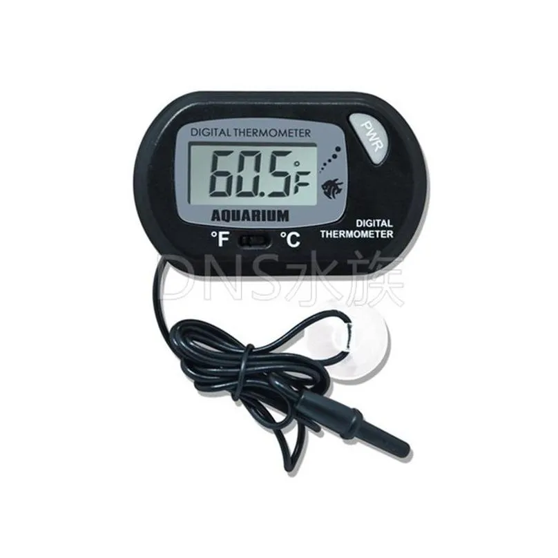 temperature instruments mini lcd digital aquarium thermometer fish tank water tool black yellow with wired sensor dda2 m2