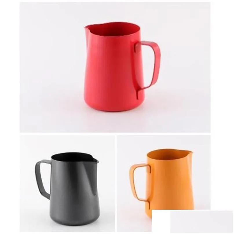 400ml coffee mug stainless steel frothing pitcher latte art milk foam tool coffee pitcher milk espresso jug 170 g2