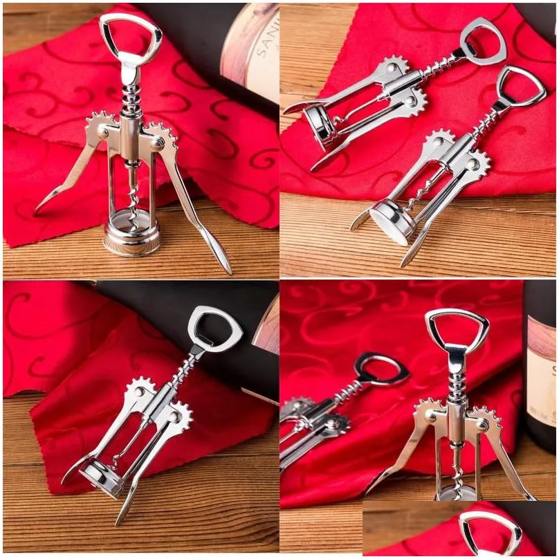 multi function red wine openers metal color strong pressure bottle corkscrews home party gift kitchen gadgets portable 4 1mm g2