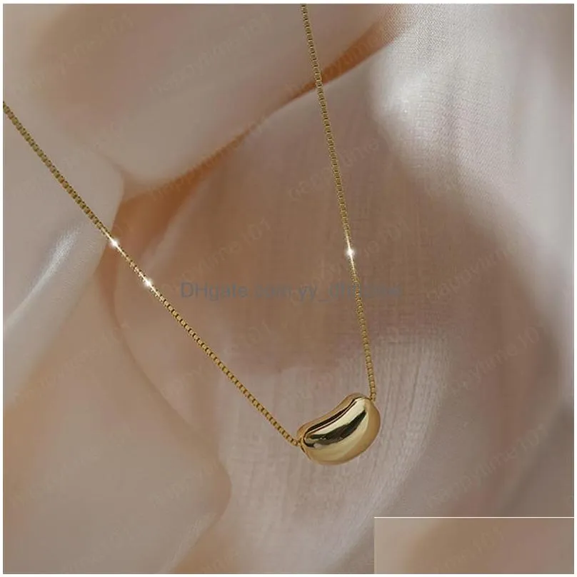 korea vintage gold silver color steel titanium pendant choker necklace jewelry for women girls gift