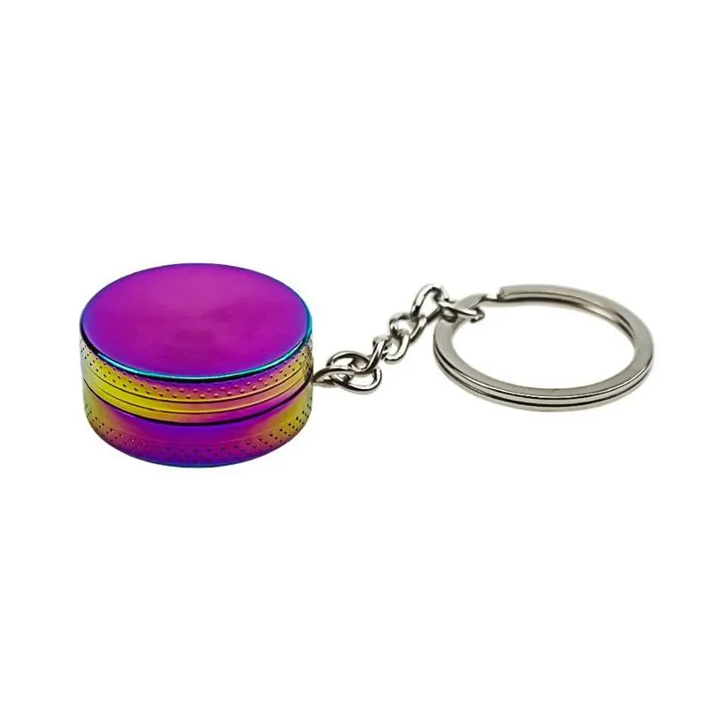 30mm bar products smoke grinder with keychain zinc alloy herb tobacco grinders wholesale smoking  accessories dhs shippi 4