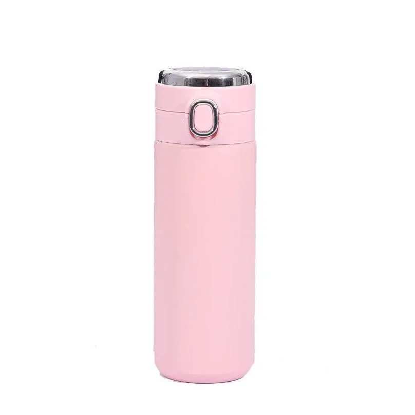 420ml smart thermos stainless steel water bottle led digital temperature display coffee thermal mugs intelligent insulation cups 1435