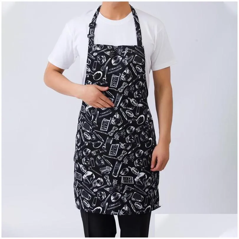 kitchen work aprons cook clothes pocket hanging neck apron hotel restaurant home dirt proof tools pinafore women men neat 4jx n2