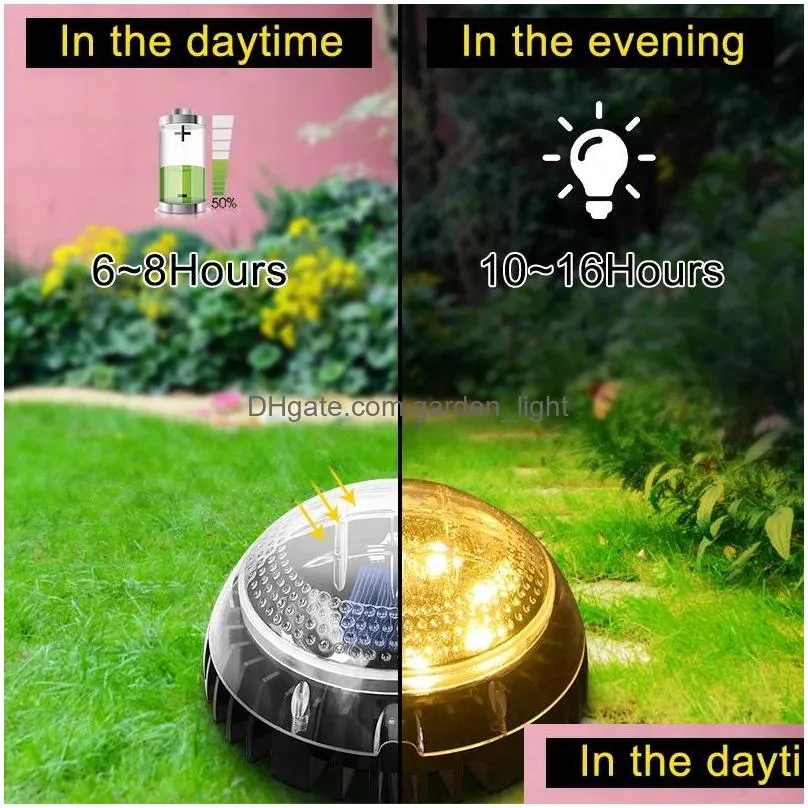 solar ground lawn lights outdoor rgb 7 colors changeable waterproof decorative solar garden lamp outdoor lighting 8 led for yard deck