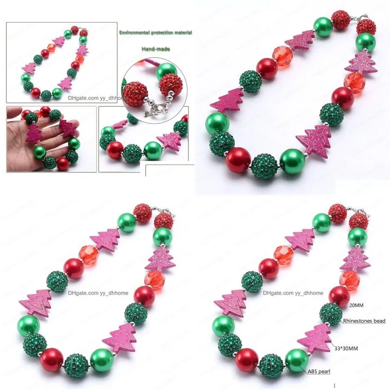 fashion christmas tree baby kid chunky necklace redaddgreen girl kids bubblegum chunky bead necklace children jewelry