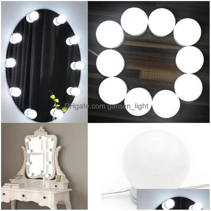 led vanity mirror lights kit style usb makeup mirror lights 10 led bulbs fixture strip for makeup vanity table set dimmer power supply