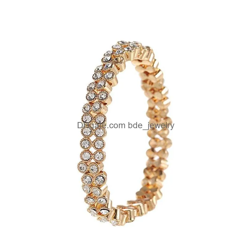 fashion jewelry double row stretch bracelet rhinstone bracelets