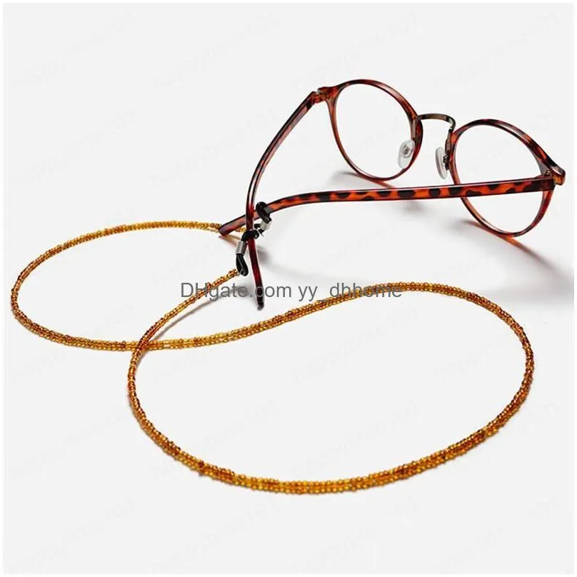 women fashion eyeglasses chains with beads for eyeglasses non slip acrylic sunglasses rope eyewear accessories