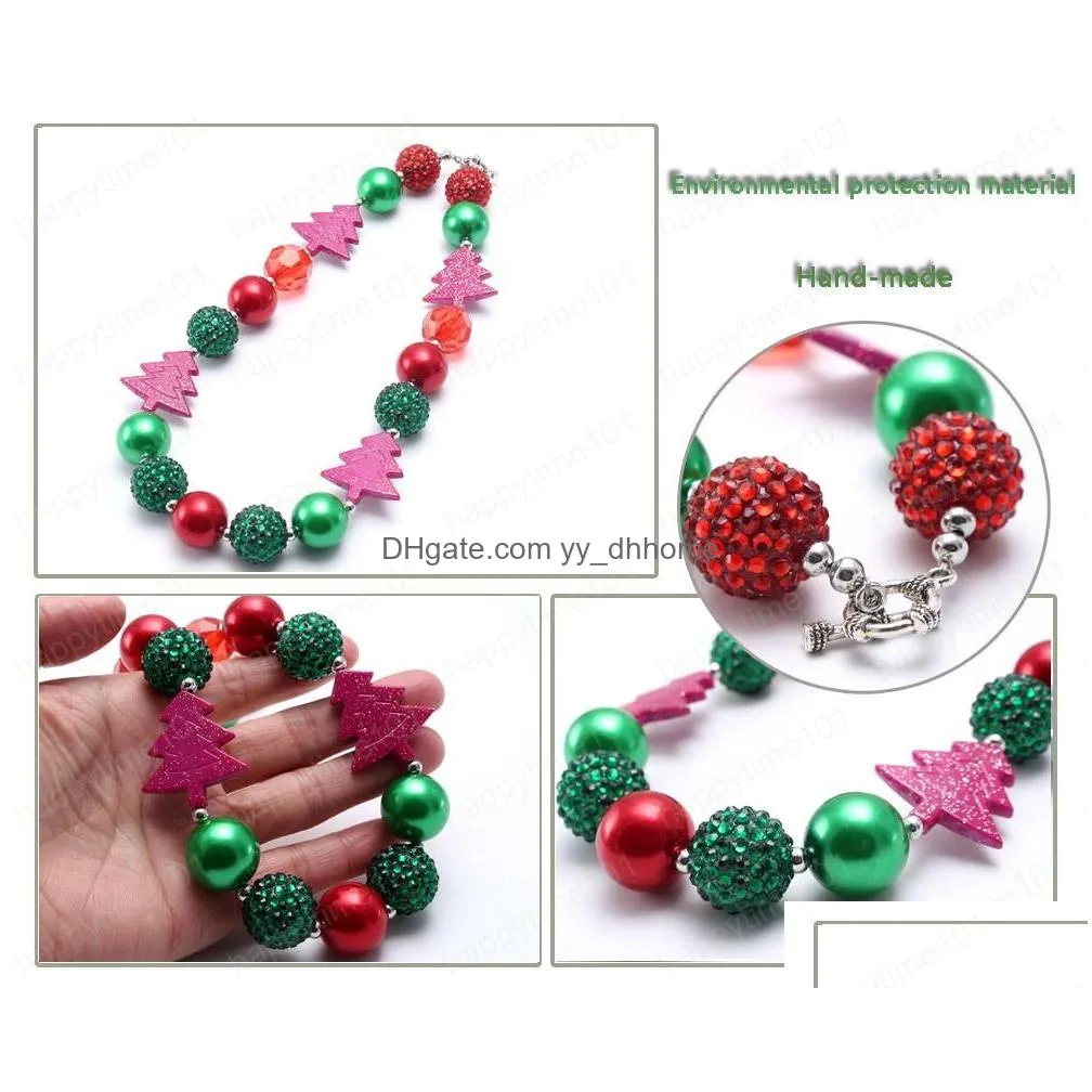 fashion christmas tree baby kid chunky necklace redaddgreen girl kids bubblegum chunky bead necklace children jewelry