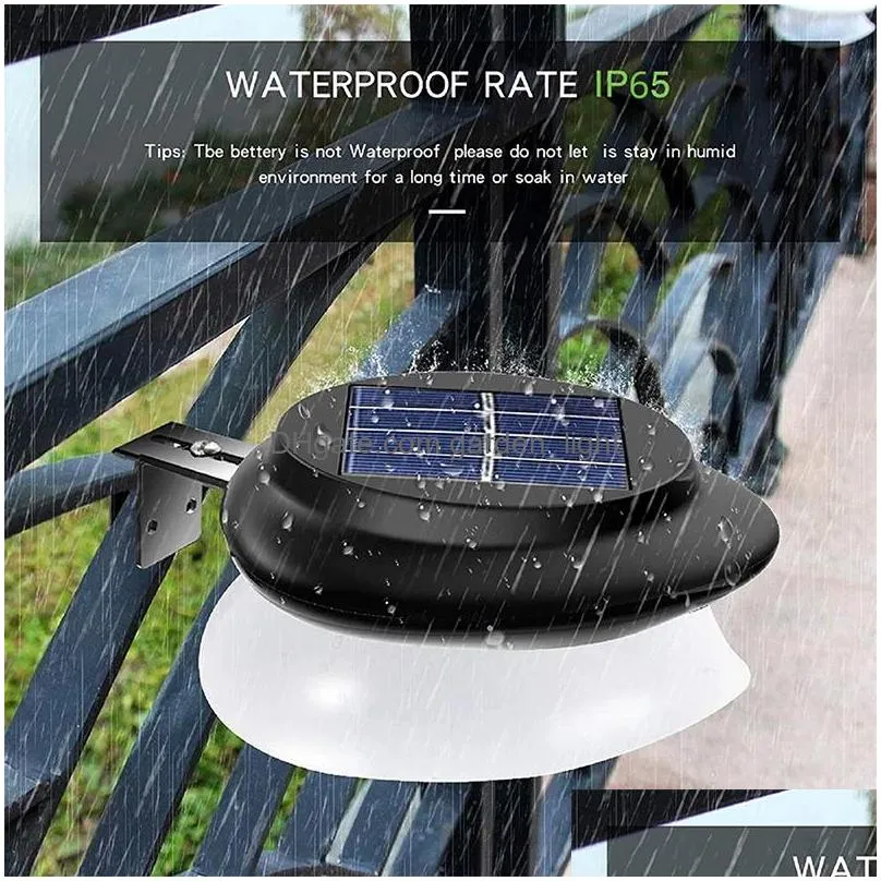 9leds solar lamp outdoor fence wall light waterproof eaves garden landscape road safety lights for gardens fences yard