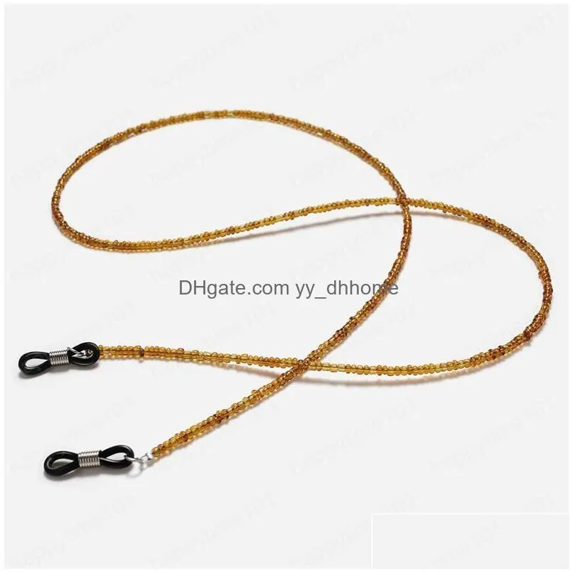 women fashion eyeglasses chains with beads for eyeglasses non slip acrylic sunglasses rope eyewear accessories