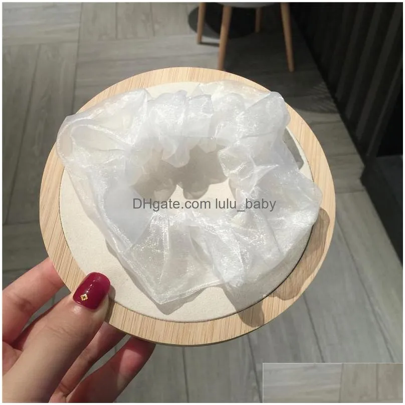 fashoin accessory hair ring hairband rope organza hair ring accessory circle hairs rings hairband