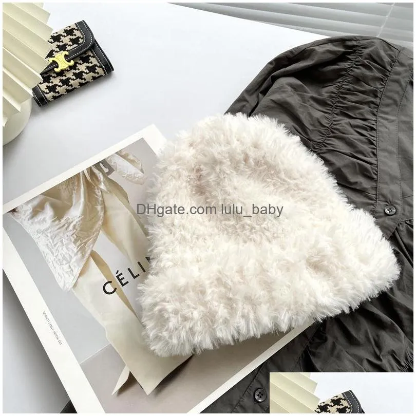 winter womens faux fur hat plush knitted hats lady soft warm caps