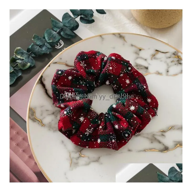 ins christmas women hair scrunchies red girls scrunchies cute kids hairbands girls hair ties hair accessories for women head bands