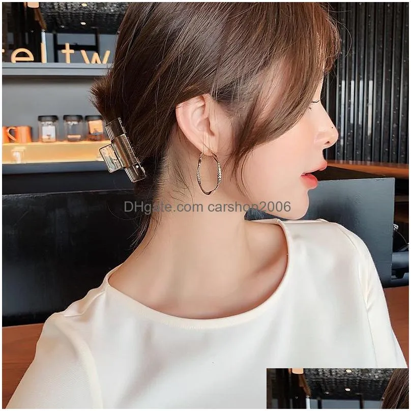 fashion jewelry s925 silver post simple geometric hoop circle earrings