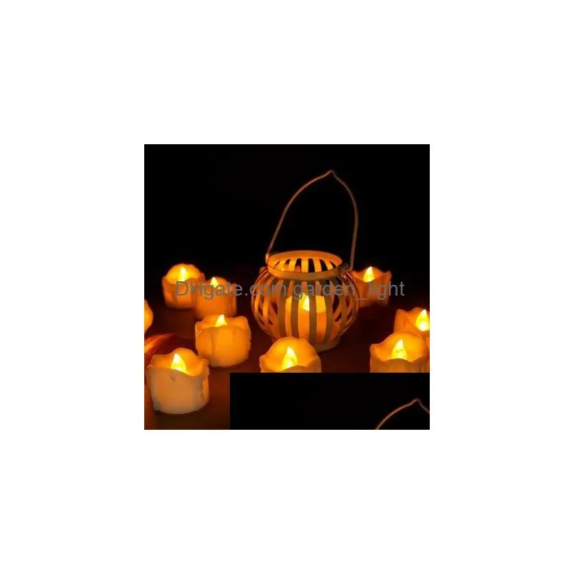 drop tear flameless candles led tea light small wax dripped battery operated tealights for wedding home decor birthday party