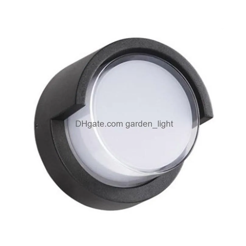 outdoor indoor wall lamp aluminum surface 12w warm white led round and square waterproof ip54 garden lights