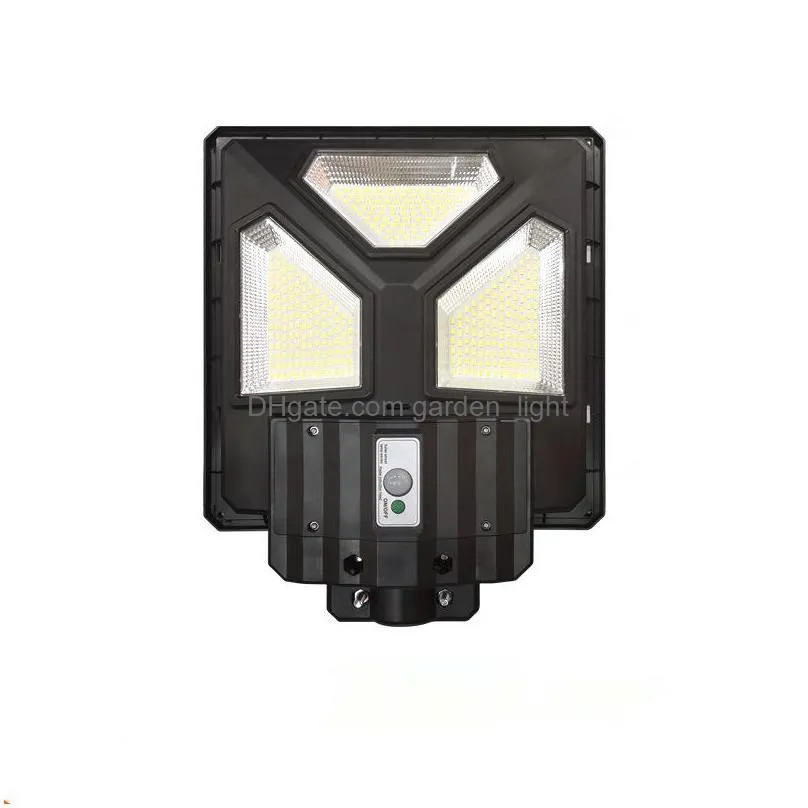 300w 400w 500w led solar lamp wall street light wide angle super bright motion sensor outdoor garden security with pole