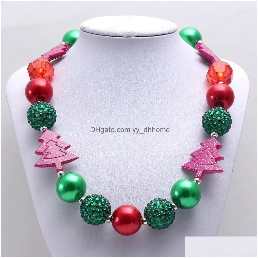 fashion christmas tree baby kid chunky necklace redaddgreen girl kids bubblegum chunky bead necklace children jewelry