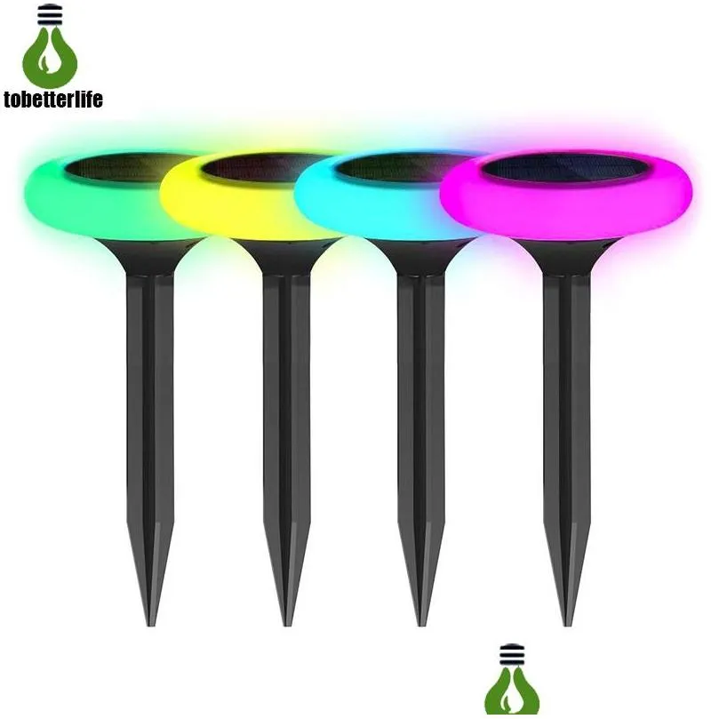 led 7 color changing solar lamp rgb 10led lawn light garden lights led outdoor light decorate lamp