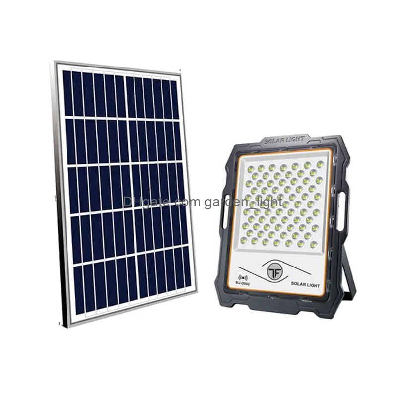 solar lamp floodlight spotlight 100w 200w 300w 400w 600w portable radar sensor garden light outdoor waterproof with remote control