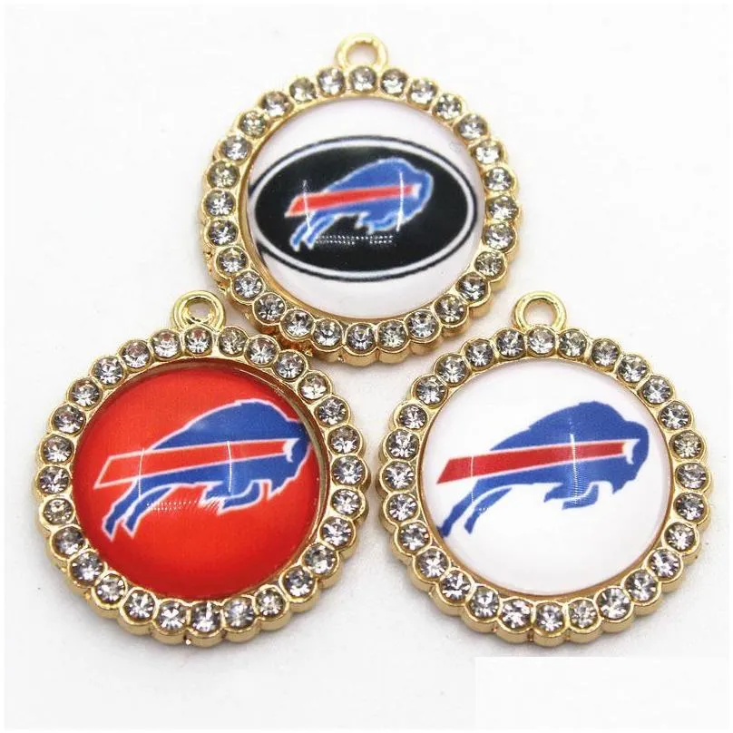 us football team  dangle charm diy necklace earrings bracelet bangles buttons sports jewelry accessories