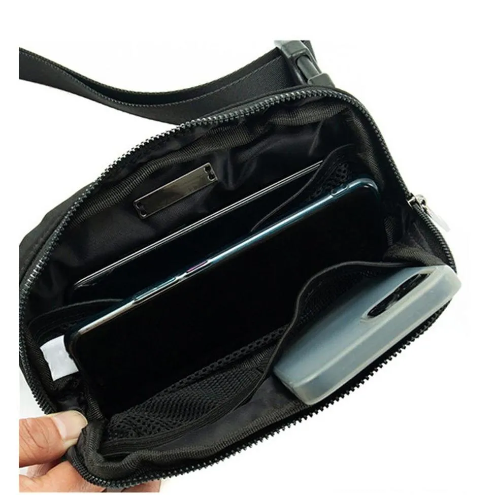 outdoor bags women men waist bag gym elastic adjustable strap zipper fanny pack