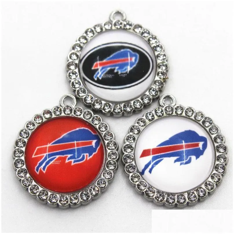 us football team  dangle charm diy necklace earrings bracelet bangles buttons sports jewelry accessories