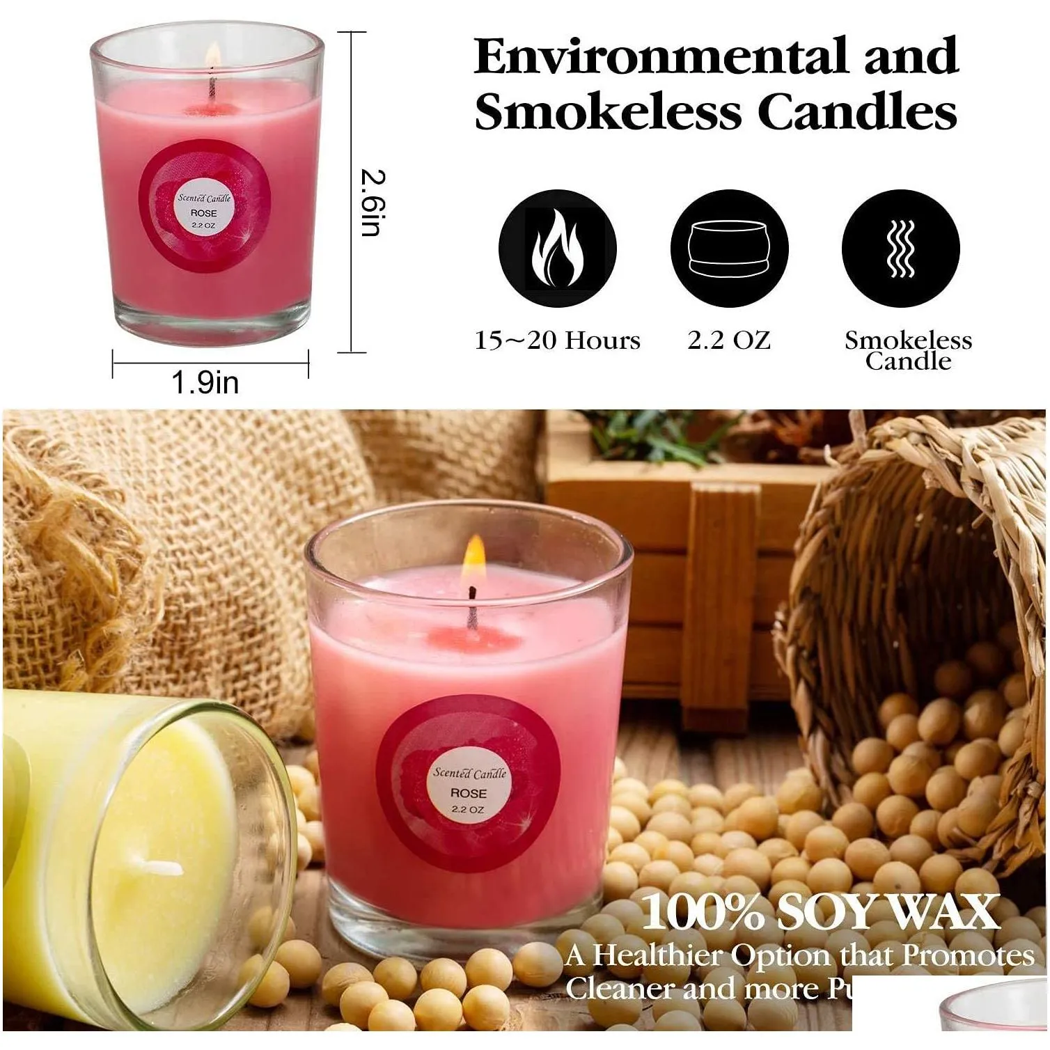 candles scented candles anxiety reducer jasmine rose vanilla bergamot fig lavender lemon spring stberry rosemary a dhgarden am2fw