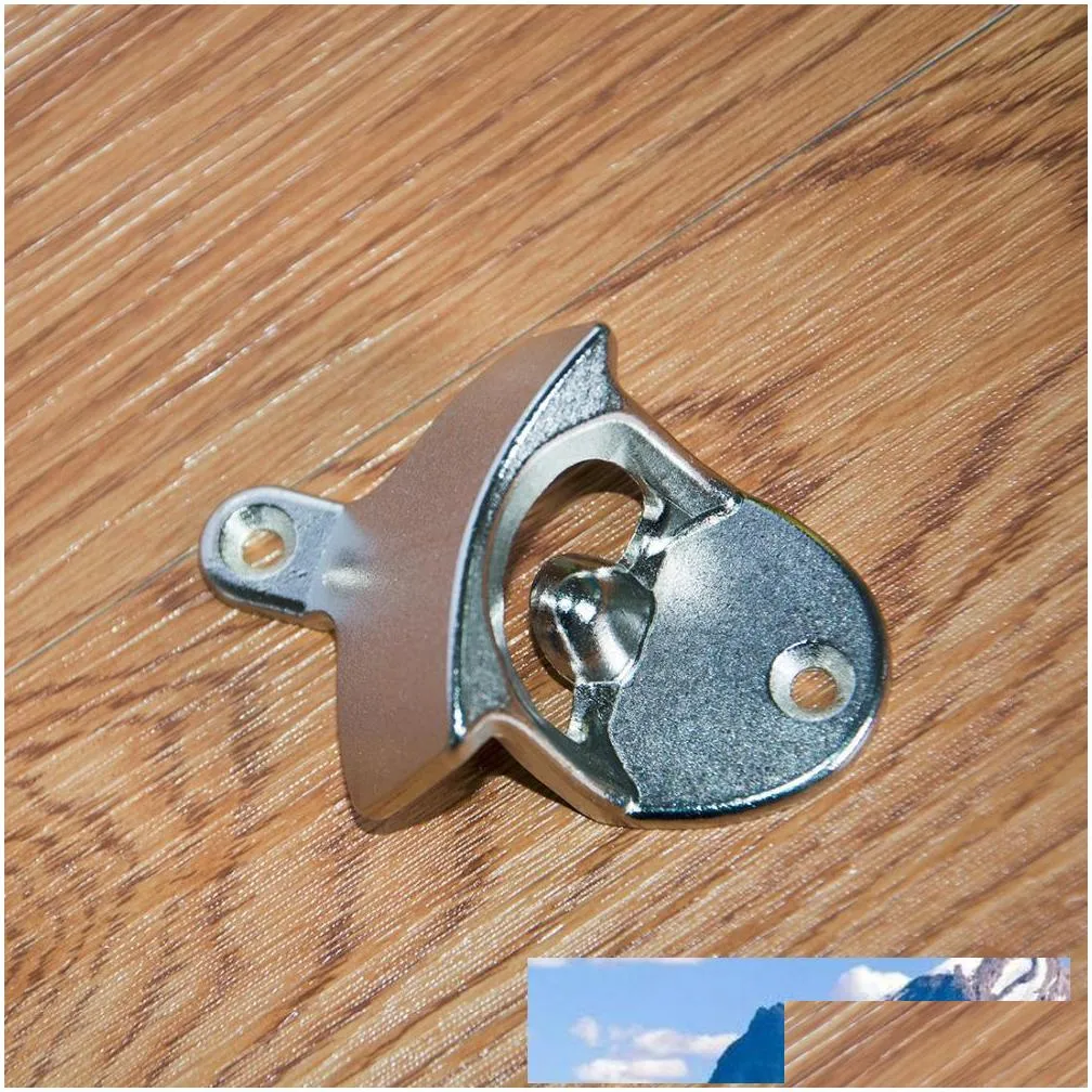 stainless steel wall mounted bottle opener creative wall opener beer bottle opener use screws fix on the wall shipping